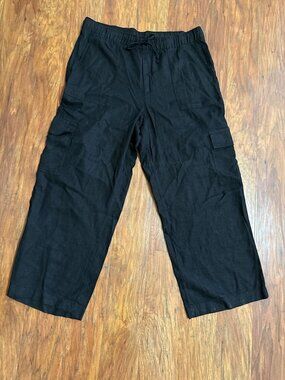 Gap Pull On With Cargo Pockets True Black Pants Sz XL